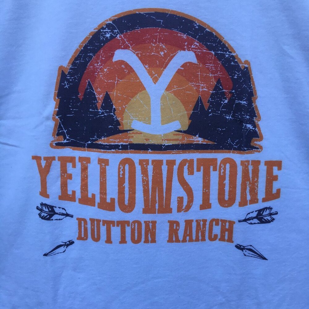 Yellowstone Dutton Ranch Graphic Tee White XL Adult